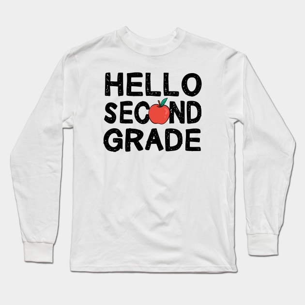 Hello Second Grade Long Sleeve T-Shirt by SKHR-M STORE